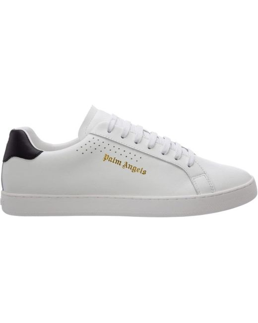 Palm Angels White New Tennis Calf Leather Sneaker for men