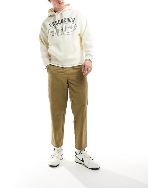 Farah Natural Hawtin Technical Relaxed Tapered Trousers for men