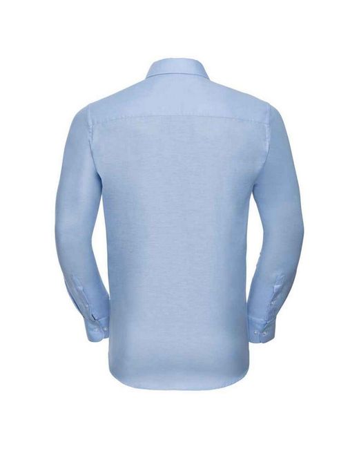 Russell Blue Collection Oxford Tailored Long-Sleeved Formal Shirt (Oxford) for men