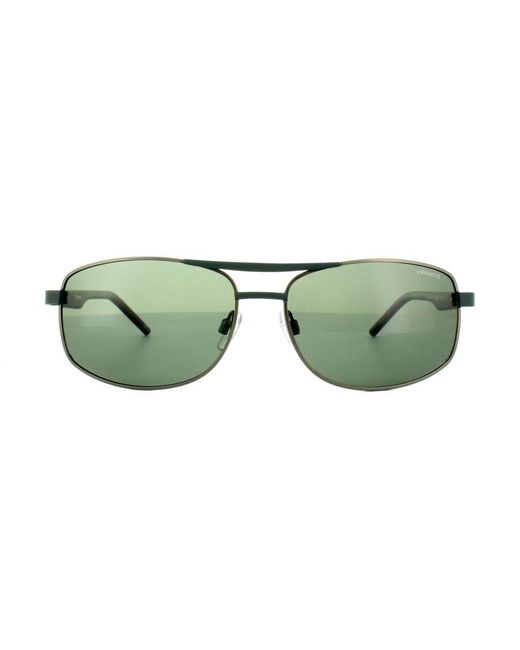 Polaroid Green Rectangle Havana Polarized Sunglasses Metal for men