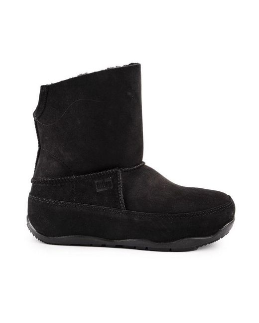 Fitflop Black Original Mukluk Shorty Boots Suede
