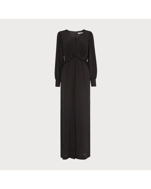 L.K.Bennett Black Valerie Jumpsuit, Polka Silk