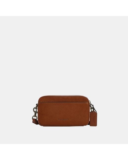COACH Brown Jayden Crossbody Bag In Suede for men