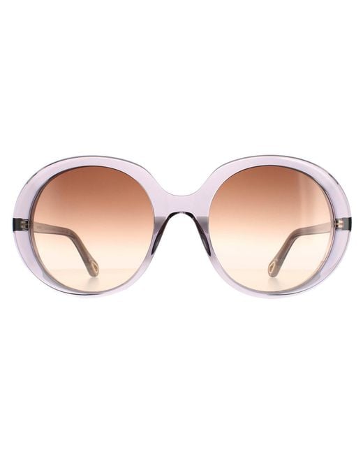 Chloé Brown Chloé Oval Transparent Gradient Ch0007S