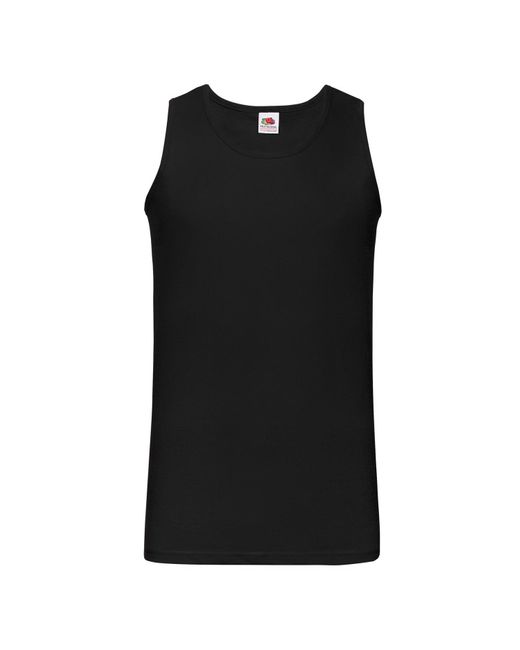 Fruit Of The Loom Black Adult Valueweight Athletic Tank Top Cotton