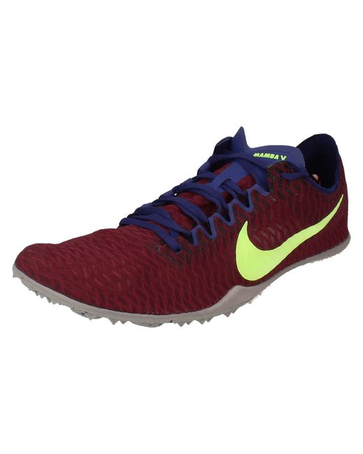 Nike Red Zoom Mamba V Running Trainers Spikes for men