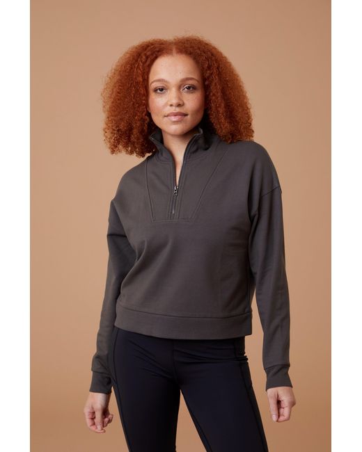 Mountain Warehouse Blue 'Cadence' Sweater With Funnel Neck & Elasticated Cuffs Casual Jumper Viscose