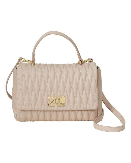 Roberto Cavalli Natural Quilted Handbag Cchb0194