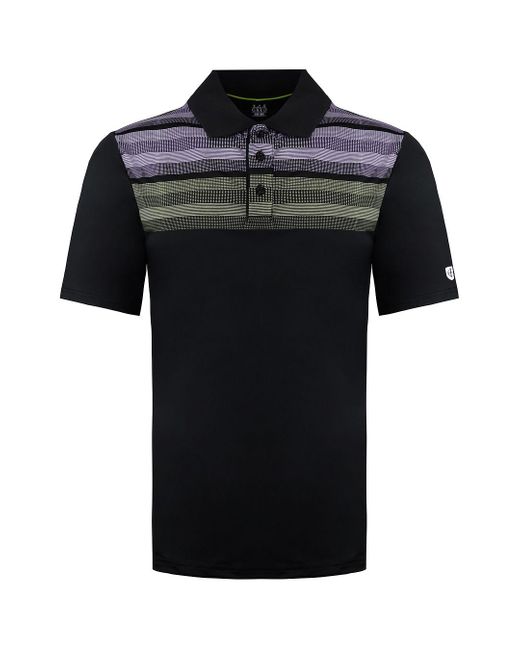 Island Green Black Matrix /Lime Golf Polo Shirt for men