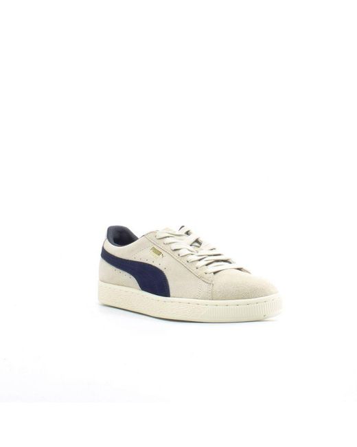 PUMA Blue Suede Classic Leather Lace Up Trainers 365587 02 for men