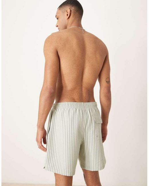 Abercrombie & Fitch Blue 7 Inch Drawstring Swimming Trunks for men