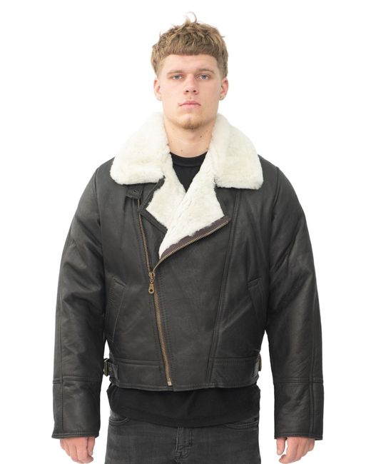 Infinity Leather Gray Sheepskin Ww2 Bomber Jacket-Tucson for men