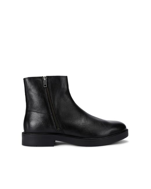 KG by Kurt Geiger Black Leather Douglas Zip Boots for men