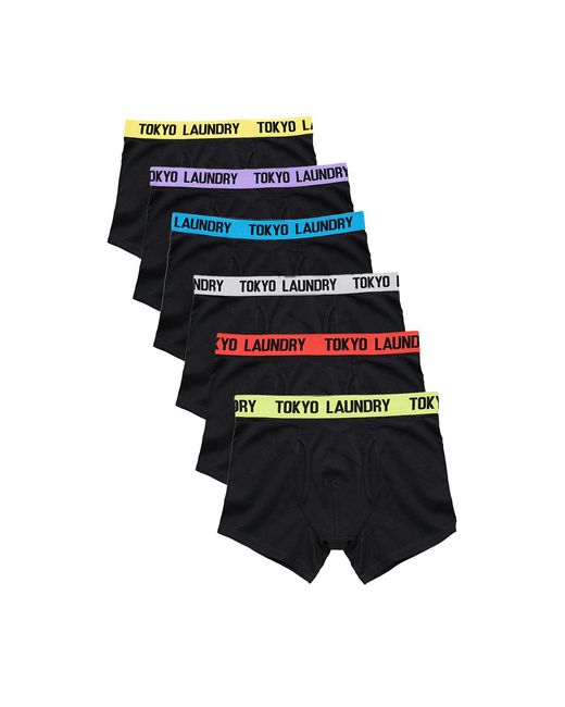 Tokyo Laundry Blue 6-Pack Cotton Boxers for men