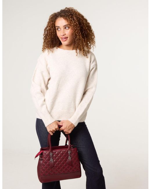 Blue Vanilla White Round Neck Jumper