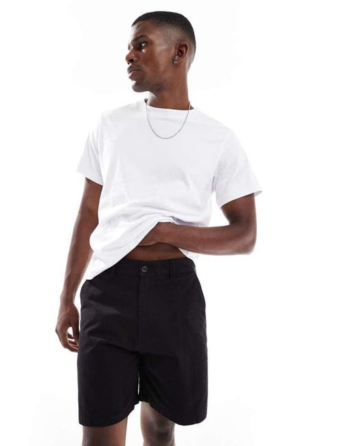 Only & Sons White Loose Fit Shorts for men