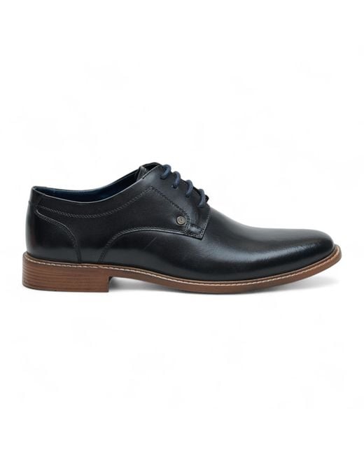 Ben Sherman Blue Leather Oxford Brogue Formal Derby Shoes for men