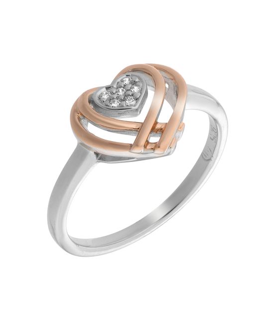 Orphelia Metallic Ladies Embellished 925 Sterling Ring