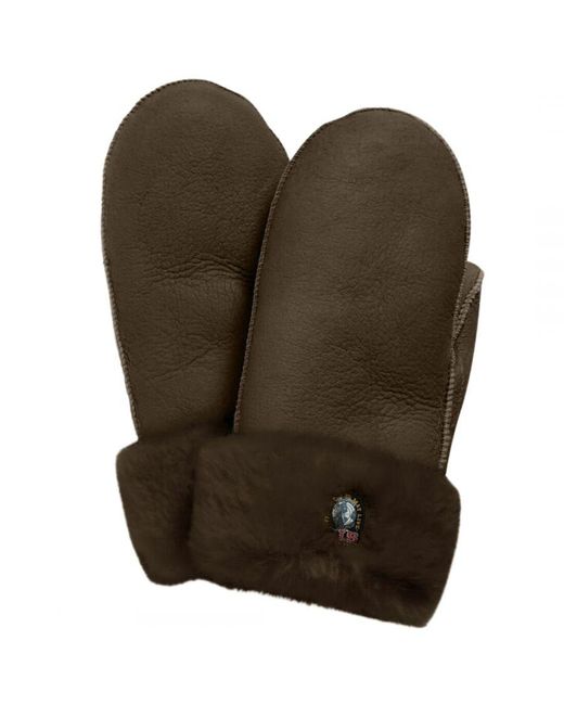 Parajumpers Brown Shearling Mittens Chesnut Gloves