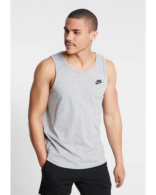 Nike White Athletic Gym Casual Vest Tank Top for men