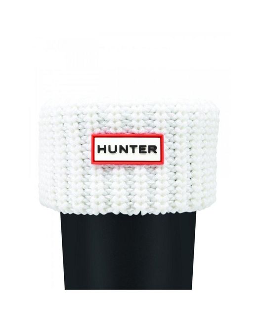 Hunter Cardigan Short Welly Sokken in het White