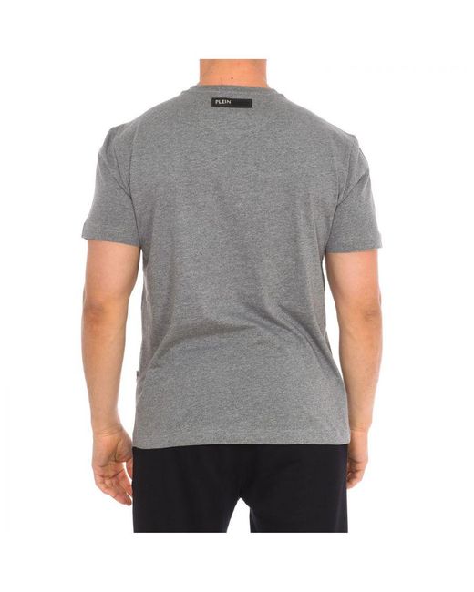 Philipp Plein Tips405 T-shirt Met Korte Mouwen Voor in het Gray voor heren