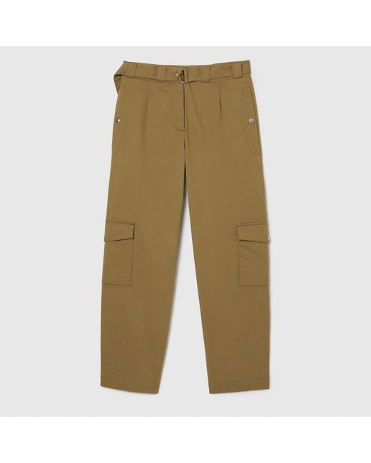 Lacoste Green Cotton Gabardine Cargo Pants