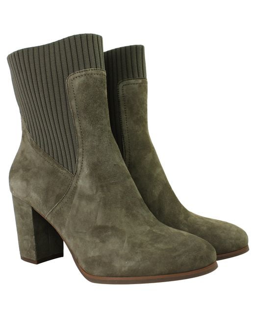 Vionic Green Kaylee Heeled Boots Suede
