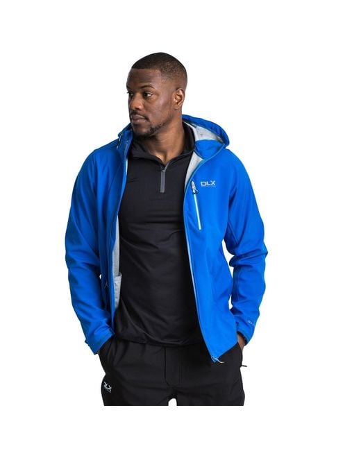 DLX Blue Marten Hooded Softshell Jacket for men