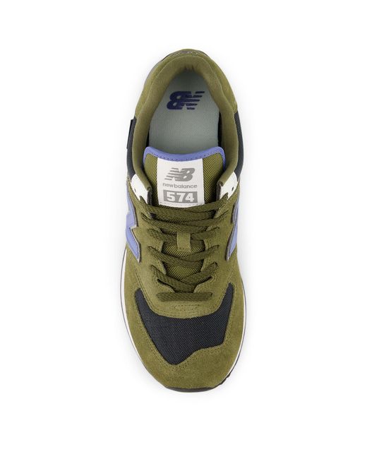 New Balance Green 574 Trainer Khaki/Fairweather for men