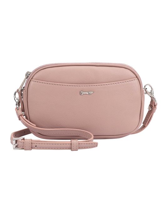 Paul Costelloe Pink Baldo Leather Cross Body Bag
