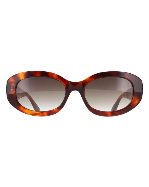 Ted Baker Brown Oval Gloss Classic Tortoise Gradient Tb1758 Daisie