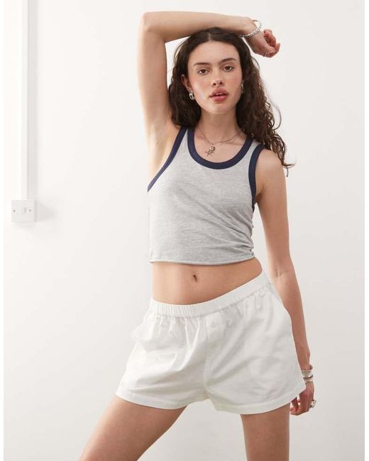 Collusion Natural Woven Boxer Shorts