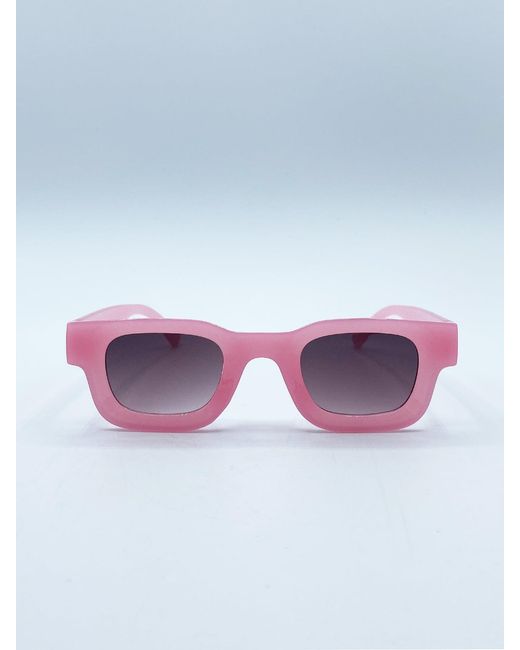 SVNX Blue Chunky Square Frame Sunglasses