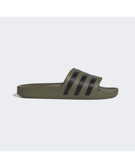Adidas Green Adilette Aqua Slides for men