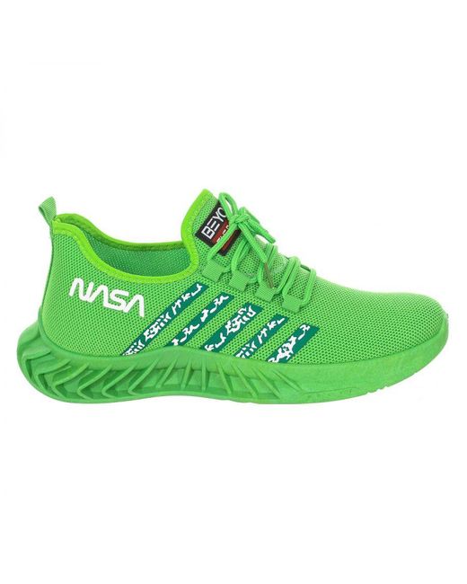NASA Green High-Top Lace-Up Style Sports Shoes Csk2043 for men