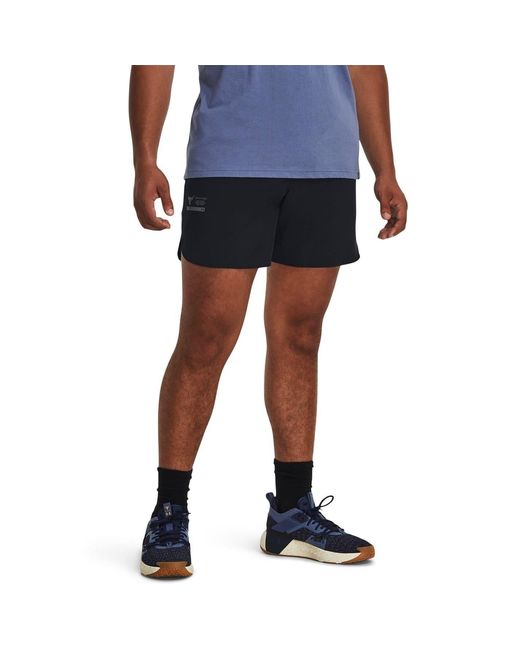 Under Armour Blue Pr Bermuda Shorts With Curved Hem for men