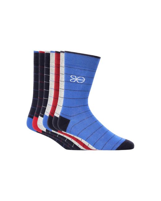 Crosshatch "Metrix" Socken Für Herren(7Er-Pack) (Bunt) in Blue für Herren