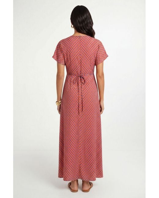 Wallis Red Summer Polka Dot Maxi Dress