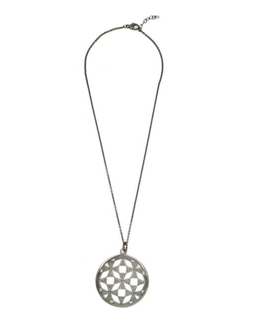 Orphelia Black 925 Sterling Chain With Pendant