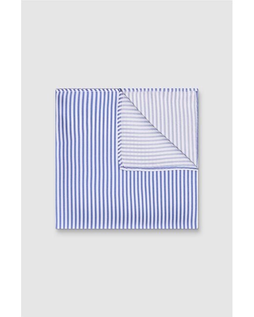 Alexandre Silver Label Blue Pocket Square for men