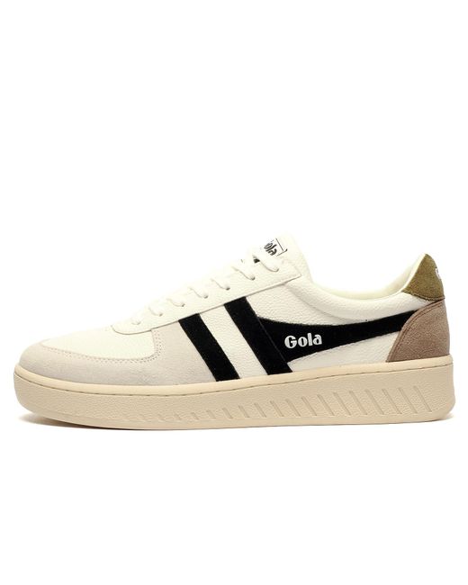 Gola Black Classics Grandslam Trident Leather Trainers for men