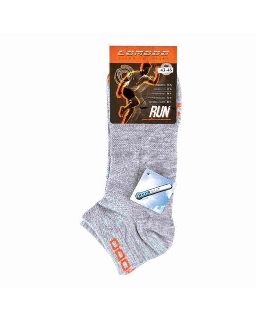 Comodo Gray 1 Pack Ultra Coolmax Ankle Length Running Socks for men