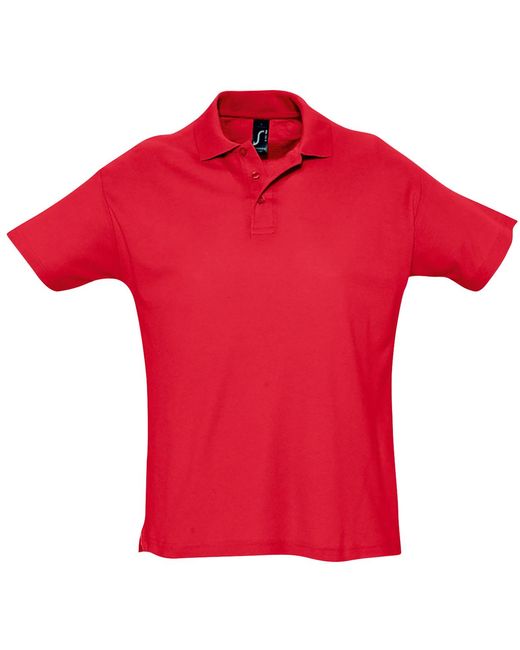 Sol's Red Summer Ii Pique Short Sleeve Polo Shirt for men