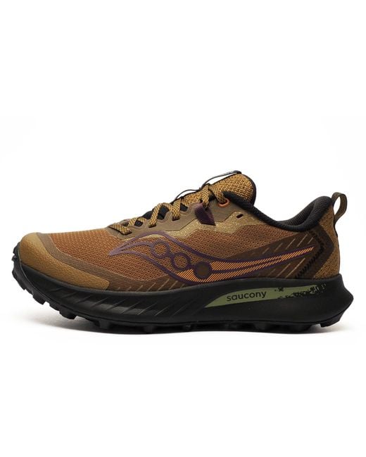 Saucony Black Peregrine 15 Trail Running Shoes for men
