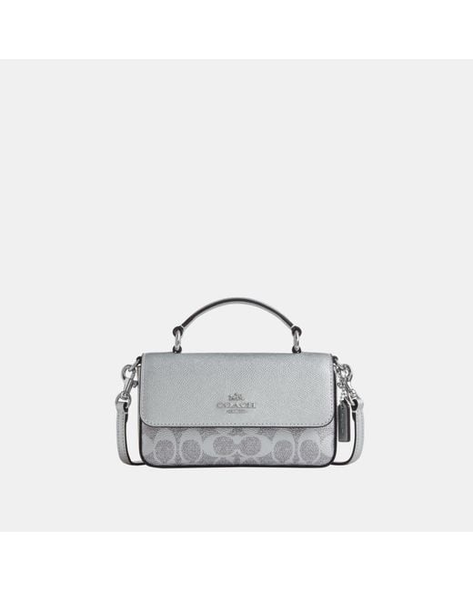 COACH Gray Mini Josie Top Handle Bag