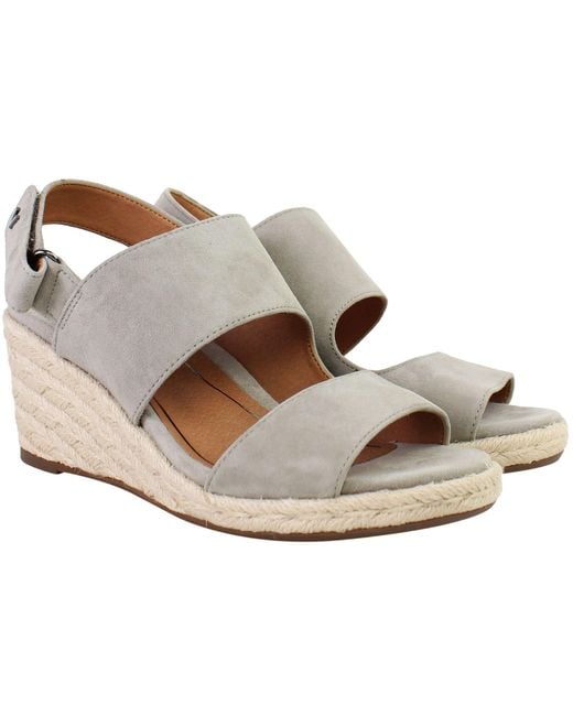 Vionic Gray Brooke Sde Wedges Suede