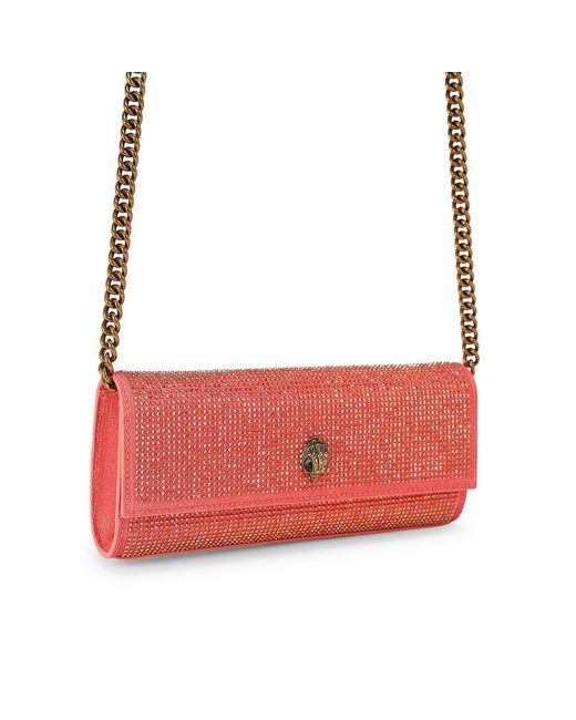 Kurt Geiger Red Elongated Clutch Bag