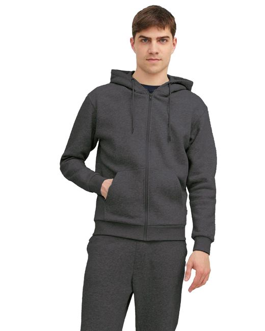 Kruze By Enzo Gray Zip Up Hoodie Tracksuit for men