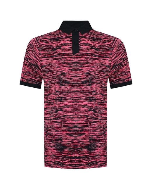 Under Armour Red Iso-Chill Abe Twist Golf Polo Shirt Nylon for men
